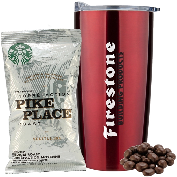 Red color option for 20 Oz Insulated Straight Tumbler Gift Set   Morning Jolt