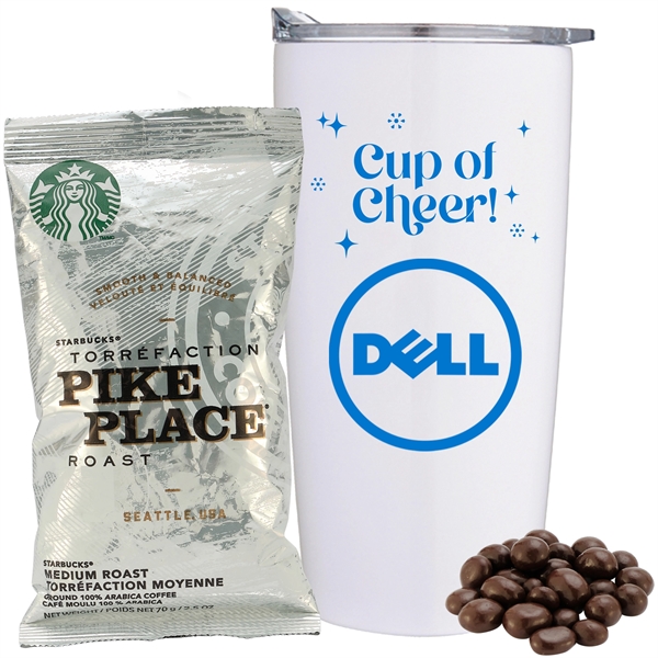 White color option for 20 Oz Insulated Straight Tumbler Gift Set   Morning Jolt
