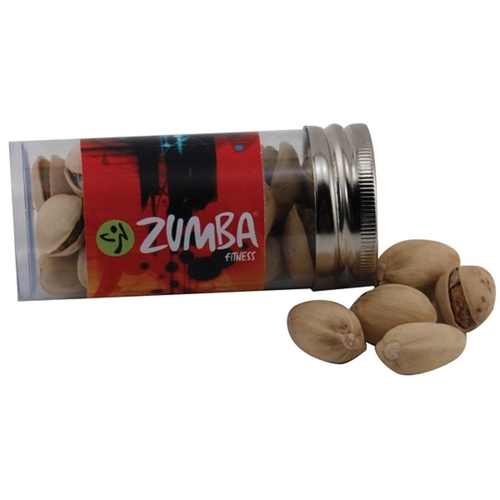 Main photo of Pistachios In A 3 " Plastic Tube With Metal Cap