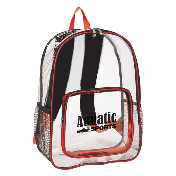 Clear/Red color option for Clear Backpack