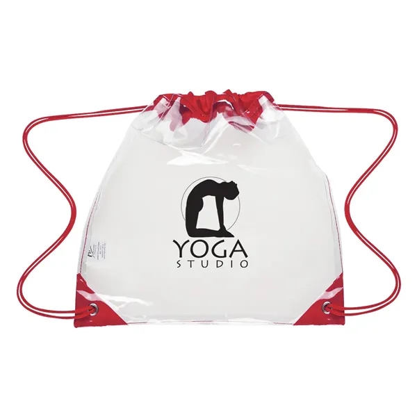 Clear/Red color option for Touchdown Clear Eva Drawstring Backpack