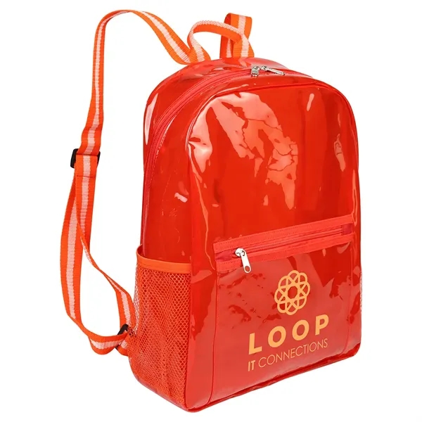 Clear Red color option for Diamond Clear Tpu Backpack