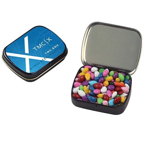 Main photo of Small Hinged Tin/Chocolate Covered Sunflower Seeds   Gemmies