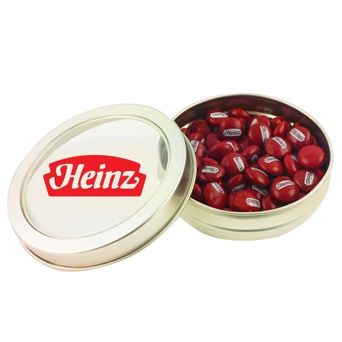 Main photo of Top View Tin With Chocolate Buttons   Imprinted