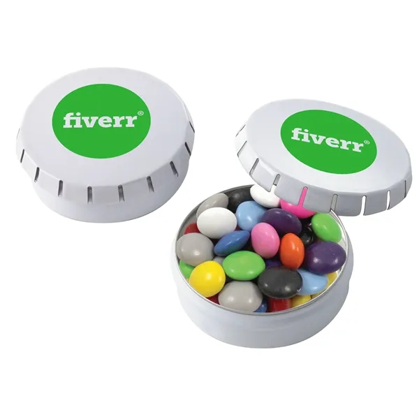 White color option for Push Top Tin With Chocolate Buttons