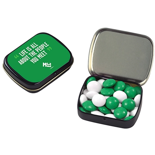 Main photo of Small Hinged Tin With Chocolate Buttons
