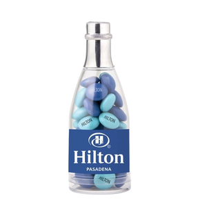 Photo of Champagne Bottles Filled With Chocolate Buttons Candy