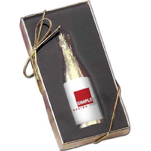Black-Gold color option for 1 Oz Chocolate Champagne Bottle In Gift Box