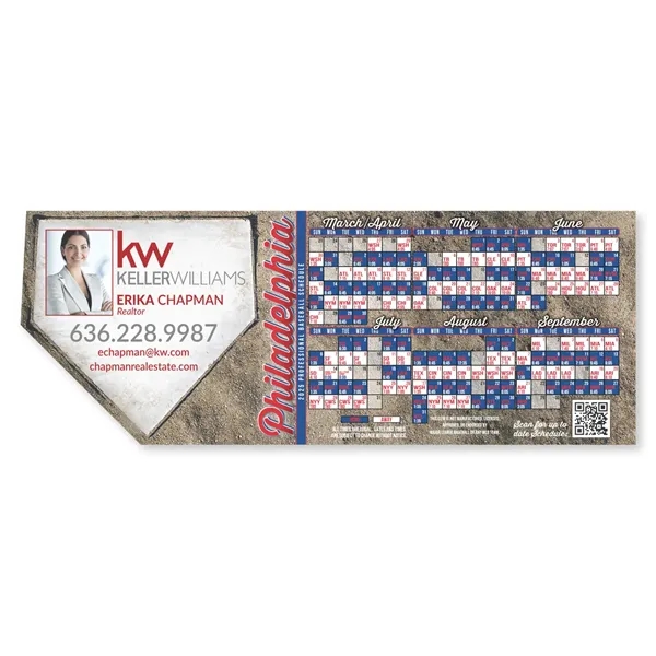 Multi Color color option for Baseball Schedule Magnet