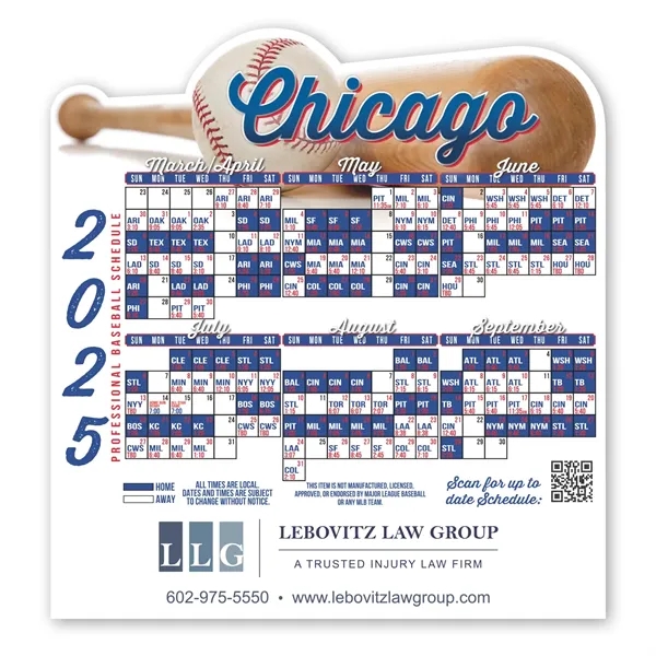 Multi Color color option for Baseball Schedule Magnet