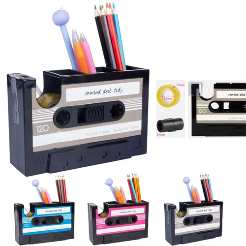 Main photo of Cassette Tape Dispenser Pen Holder