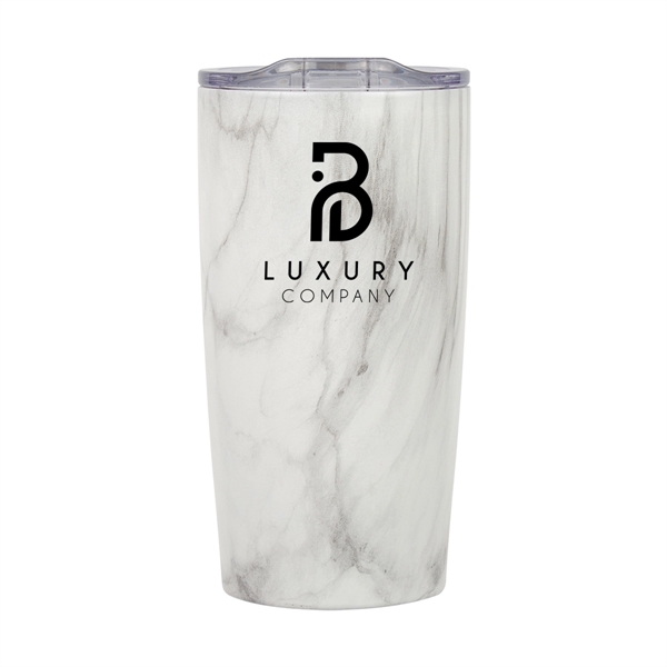 White-Black color option for Mountaintop Marble Designed Everyday Tumbler