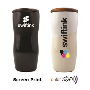 Photo of 12 Oz. Ceramic Tumbler W/ Wood Lid