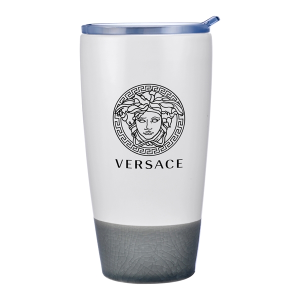 White-Gray color option for 12 Oz. Double Wall Ceramic Tumbler