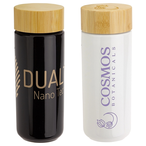 Main photo of Milan 10 Oz Ceramic Tumbler With Bamboo Lid