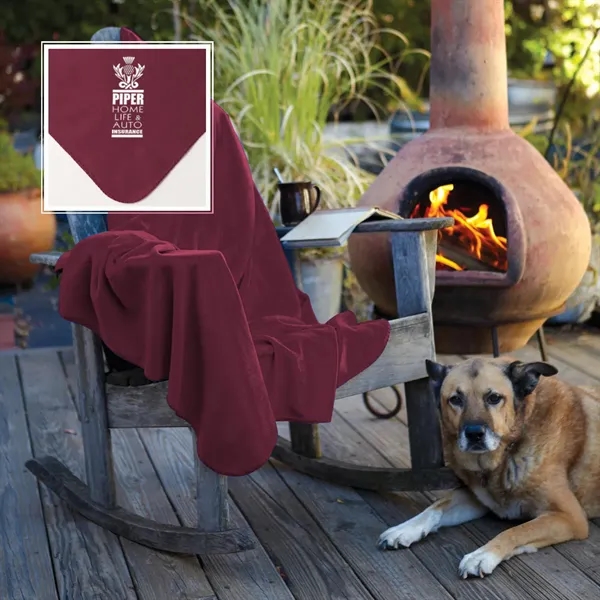 Maroon Red color option for Fleece Throw
