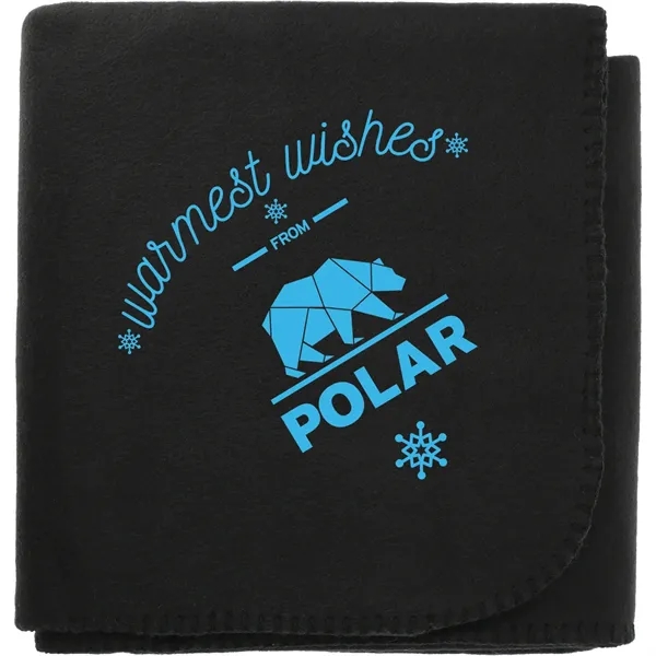 Black (Bk) color option for 100% Recycled Pet Fleece Blanket