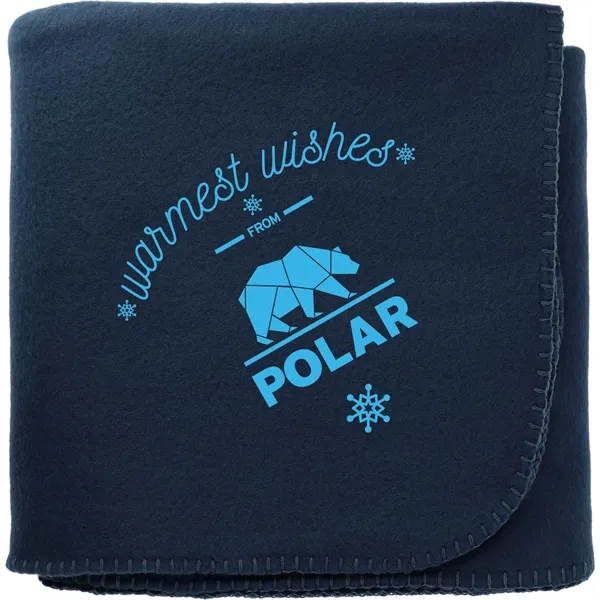 Navy (Ny) color option for 100% Recycled Pet Fleece Blanket