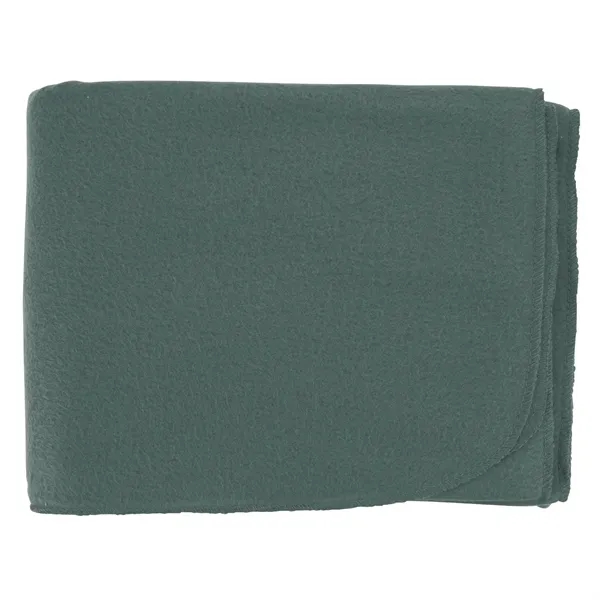 Hunter Green color option for 100% Recycled Pet Economy Fleece Blanket