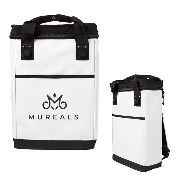 White With Black color option for Summit 24 Can Cooler Backpack