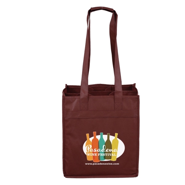 Burgundy color option for The Sonoma 6 Bottle Wine Tote Bag