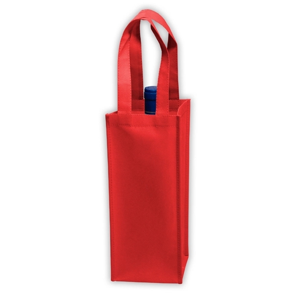 Red color option for Wine Tote   1 Bottle Bag   Screen Print