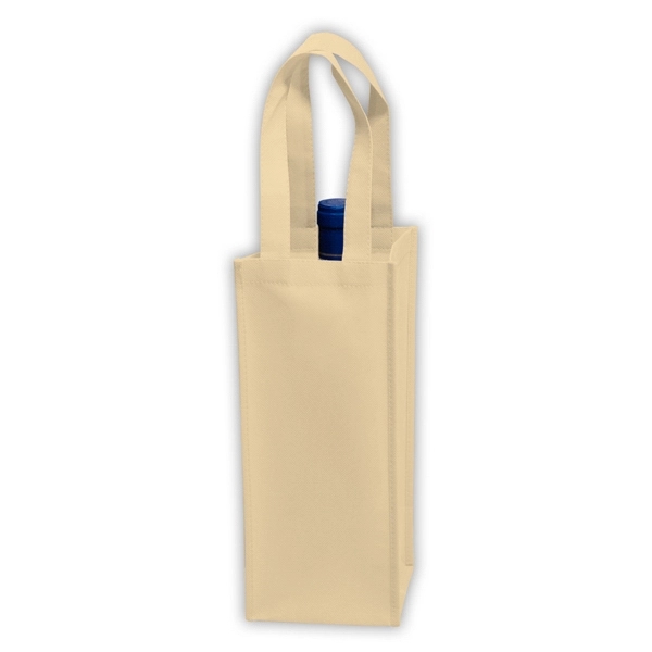 Tan color option for Wine Tote   1 Bottle Bag   Screen Print