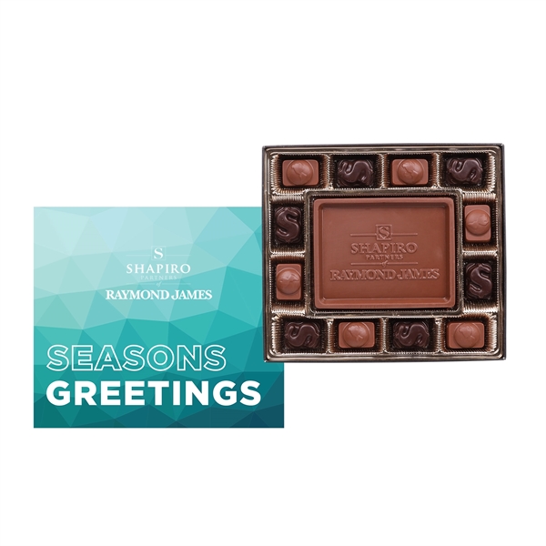 Black color option for Small Custom Molded Chocolate Delight Gift Box W/ Full Color