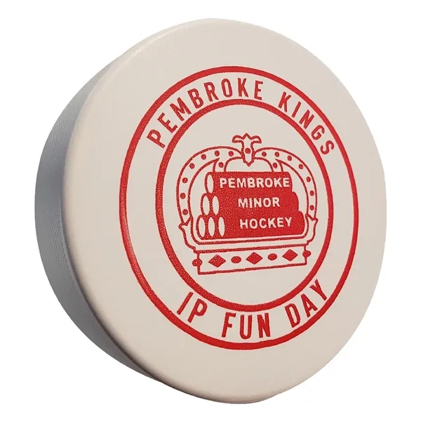 White color option for Hockey Puck Stress Ball