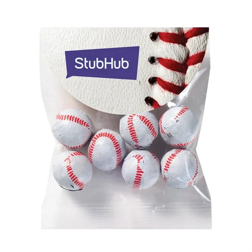 Photo of Large Homerun Header Bag  Chocolate Baseballs
