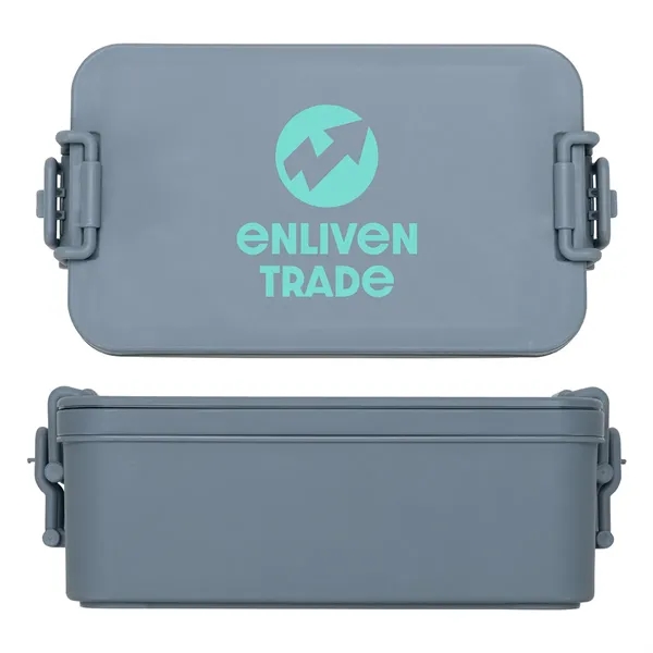 Medium Gray color option for Canteen Stackable Lunch Box With Utensils