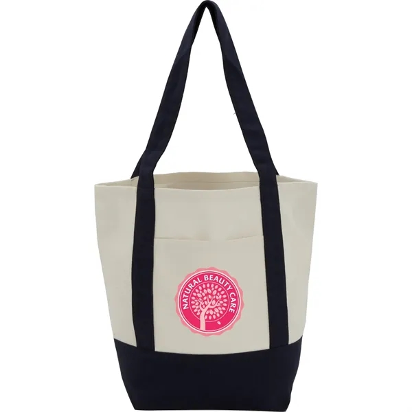 Black (Bk) color option for Mini Recycled 8oz Cotton Canvas Tote