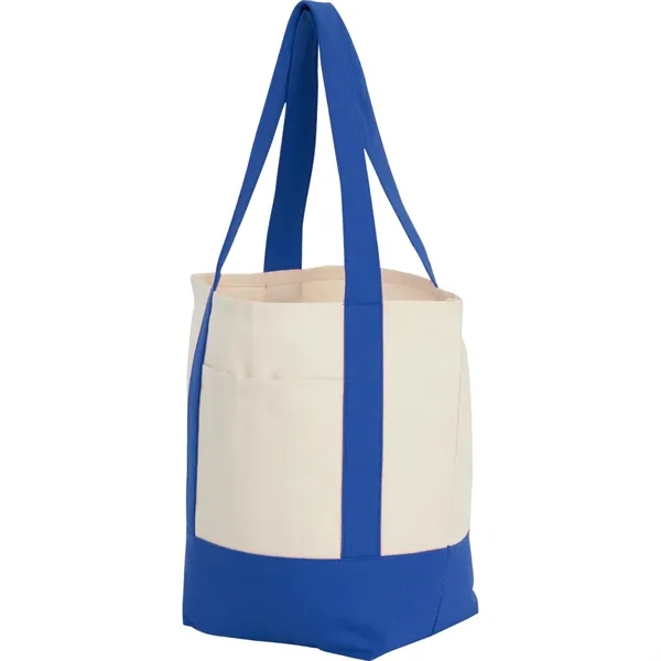 Blue (Bl) color option for Mini Recycled 8oz Cotton Canvas Tote