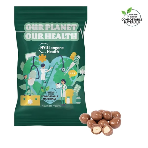 Main photo of 4oz. Eco Digibag, Compostable & Full Color, Chocolate Peanut