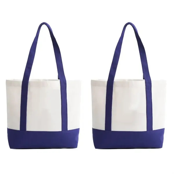 Royal Blue color option for Reusable Two Tone 12 Oz Heavy Duty Canvas Tote Bag