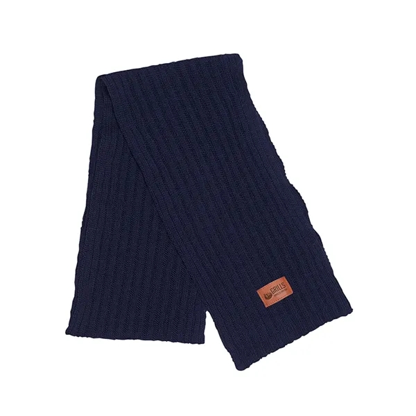Blue-Navy color option for Leeman Rib Knit Scarf