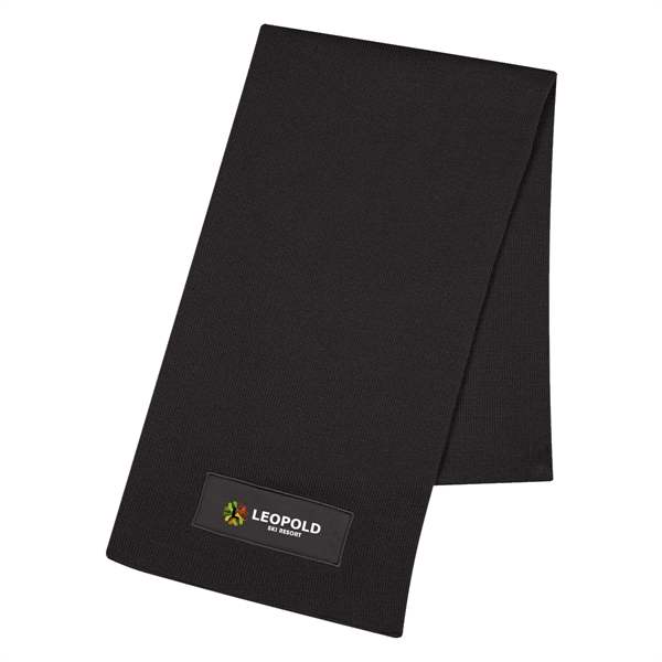 BLACK color option for Knit Scarf With Patch