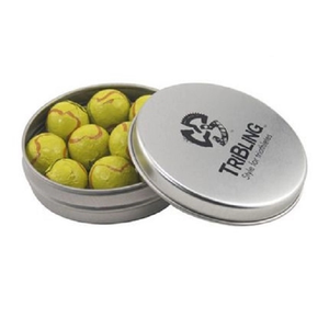 Photo of Round Tin With Chocolate Tennis Balls