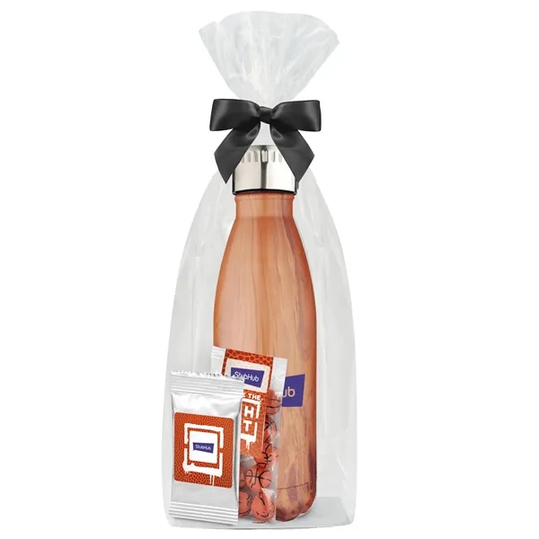 Woodgrain color option for Water Bottle, Chocolate Basketballs, & Gatorade® Drink Pack