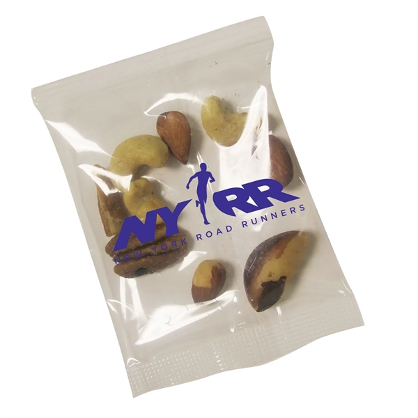 White-Clear color option for 1/2oz. Deluxe Mixed Nuts Snack Pack