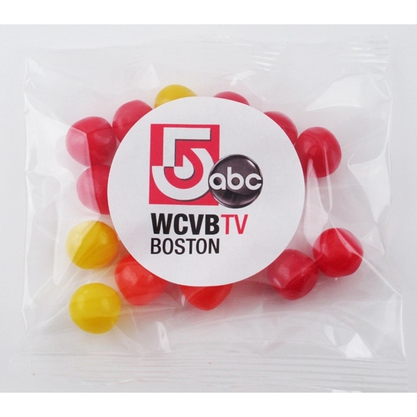 Clear color option for 2oz. Assorted Fruit Sours Candy Handfuls