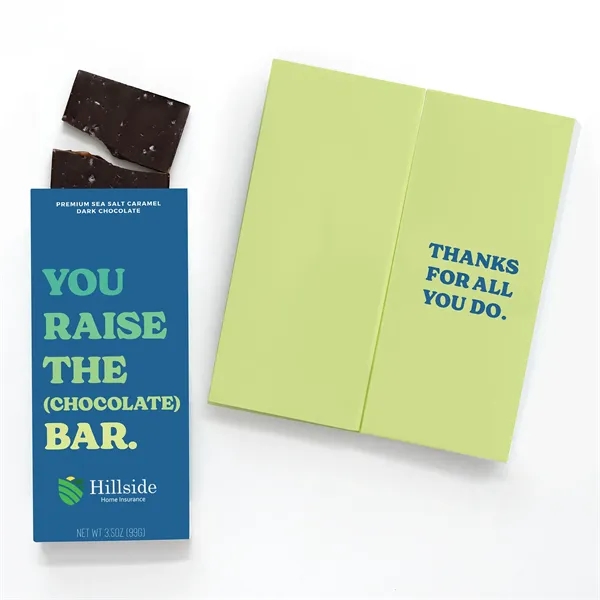 Multi Color color option for Chocolate Sea Salt Caramel Bar Custom Sweeter Card