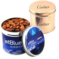 Almonds In 3.5" Round Metal Tin With Lid