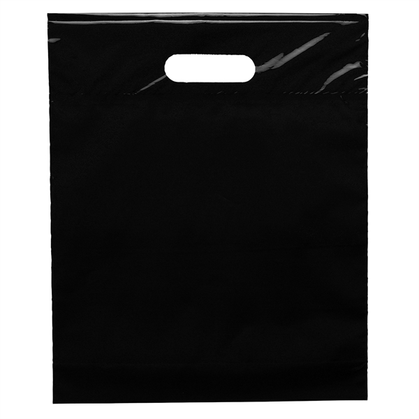 Black color option for 12 W X 15 H Die Cut Handle Bag   Flexo Ink Print