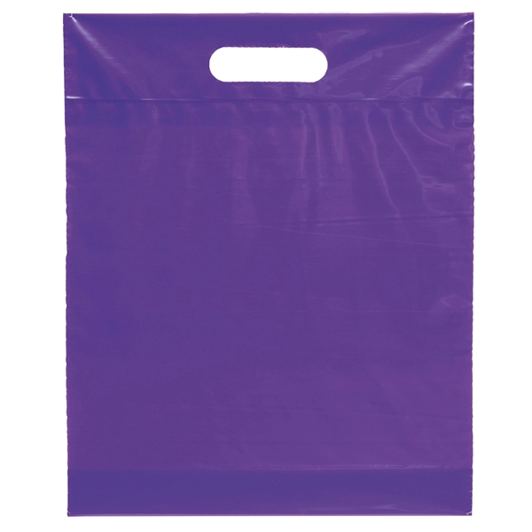 Grape color option for 12 W X 15 H Die Cut Handle Bag   Flexo Ink Print