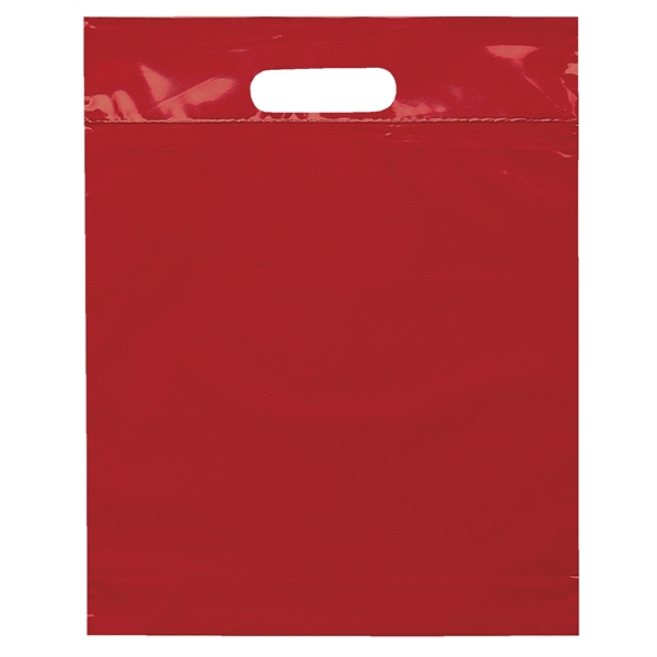 Red color option for 12 W X 15 H Die Cut Handle Bag   Flexo Ink Print