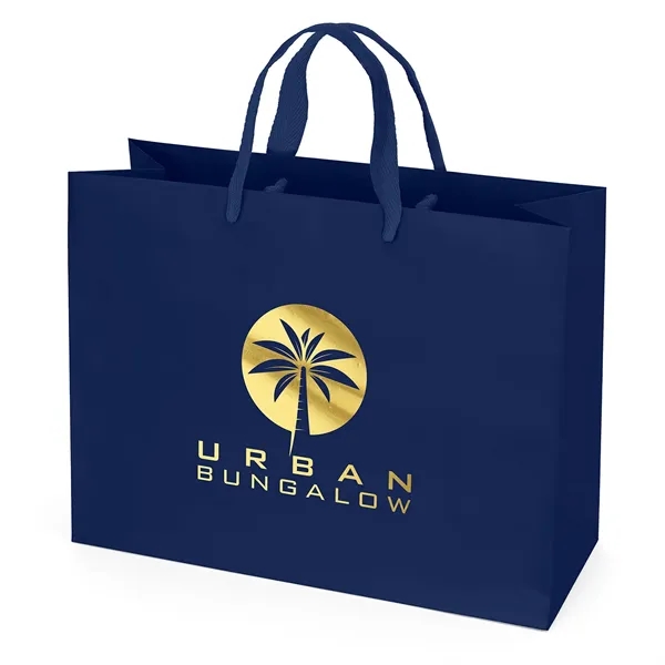 Navy Blue color option for London Matte Eurotote   Foil Print