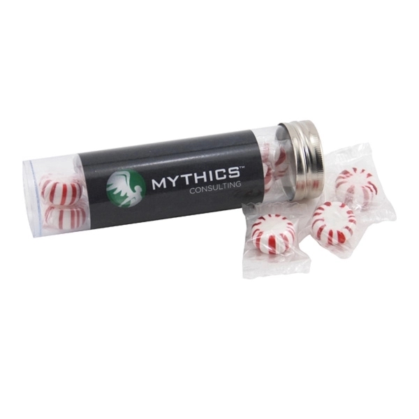 Clear color option for Starlight Peppermints In A 5 " Plastic Tube With Metal Cap