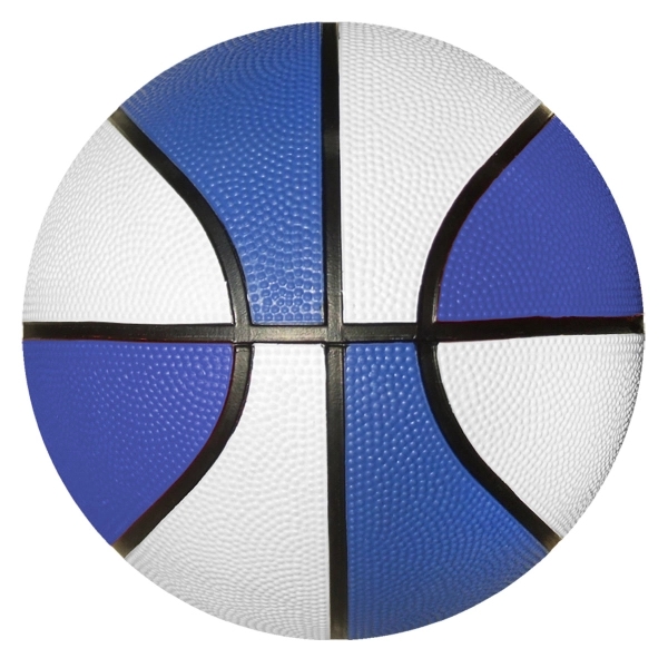 Blue-White color option for Mini Rubber Basketball