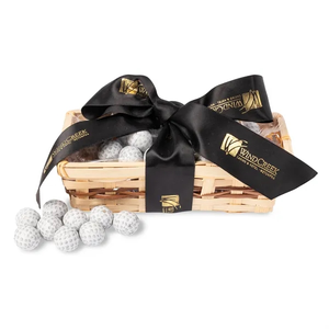 Photo of Gift Basket With Chocolate Foiled Golf Balls